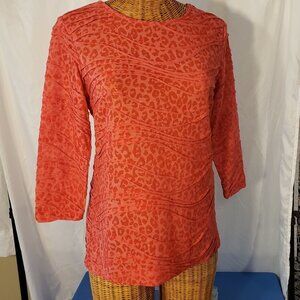 Ladies INVESTMENTS Semi-sheer Jersey in Coral - S
